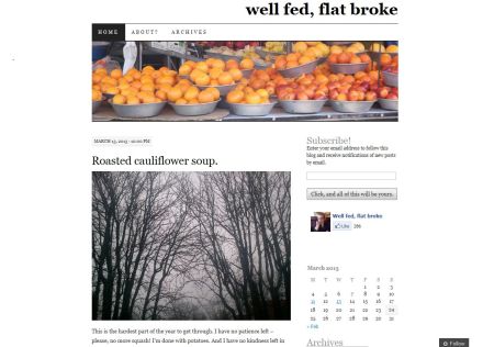 Well Fed, Flat Broke