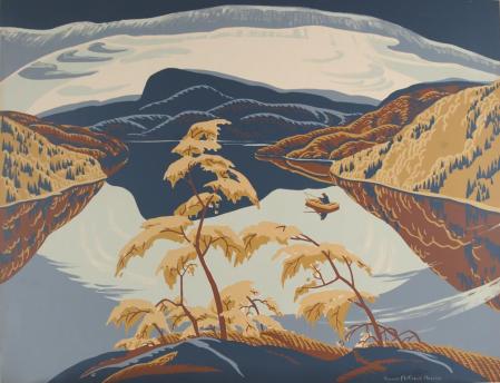 Yvonne M. Housser, Evening, Nipigon River (1942)