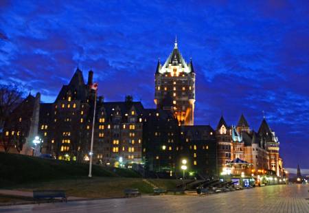 Windy Night Near Chateau Frontenac, Quebec City