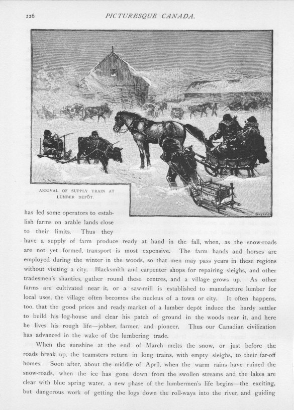 Arrival of Supply Train at Lumber Depot