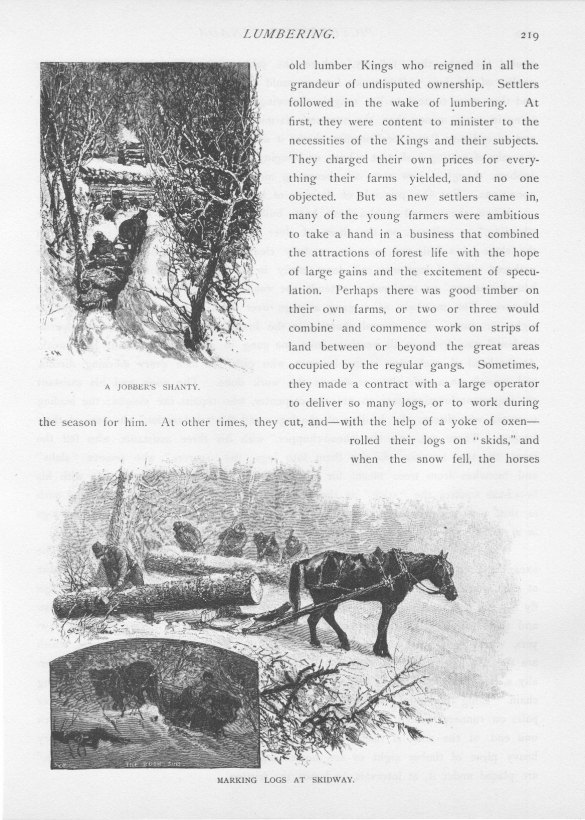 A Jobber's Shanty; Marking Logs at Skidway